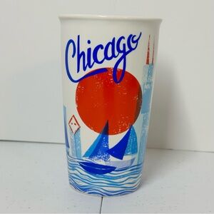 Starbucks Chicago 12 oz mug. 2016 Sailboat, Sun, Lake Tumbler.